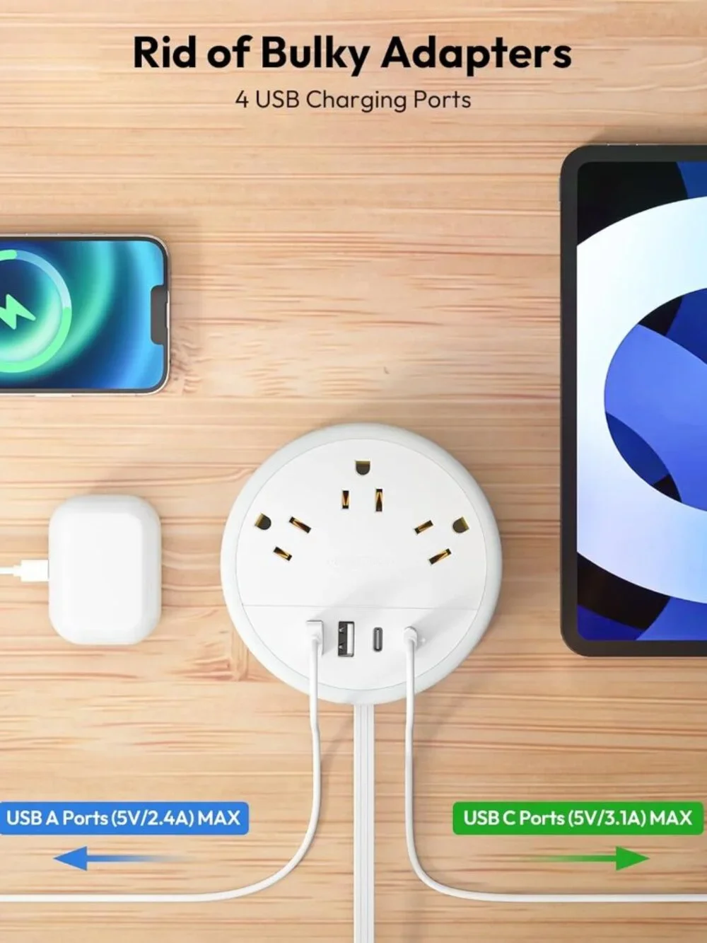 Compact Travel Power Strip - Essential for Cruises & Adventures, 2026 Ready!